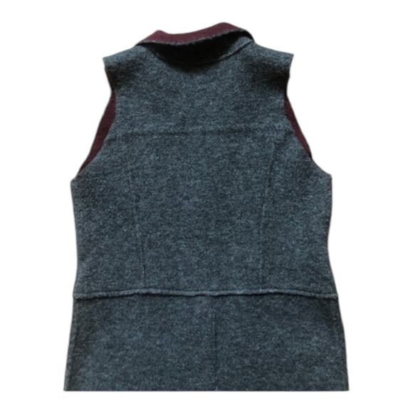 Anthropologie Morris open front Sweater Duster Vest MOTH Gray & Plum size XS-S - Picture 7 of 12